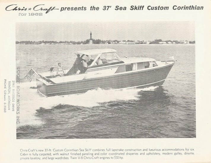 Chris Craft Sea Skiff 37 Custom Corinthian Specification Brochure