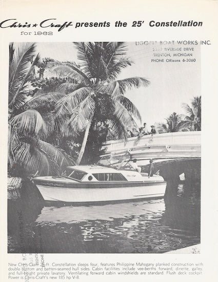 Chris Craft Constellation 25 Specification Brochure