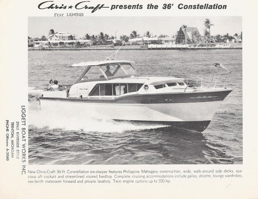 Chris Craft Constellation 36 Specification Brochure