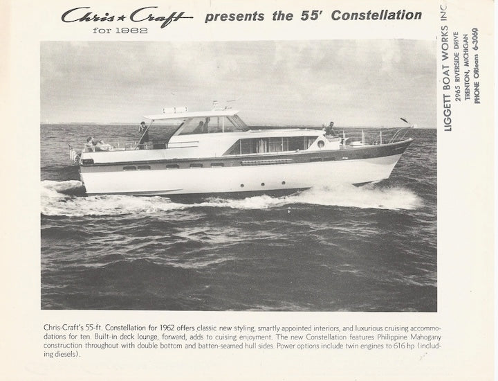 Chris Craft Constellation 55 Specifiction Brochure
