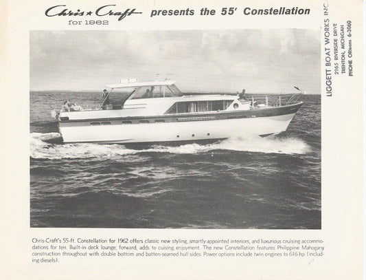 Chris Craft Constellation 55 Specifiction Brochure