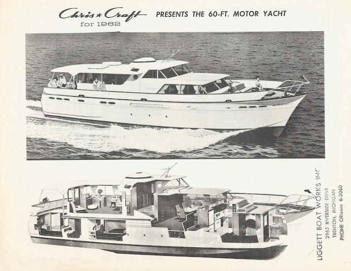 Chris Craft 60 Motor Yacht Specification Brochure