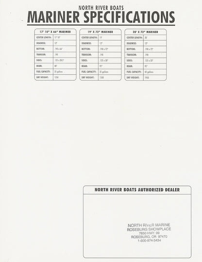 North River Mariner Series Specification Brochure