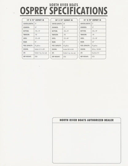 North River Osprey Series Specification Brochure