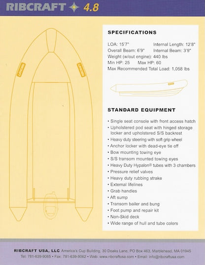 Ribcraft 4.8 Specification Brochure