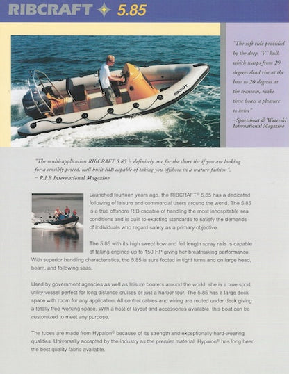 Ribcraft 5.85 Specification Brochure