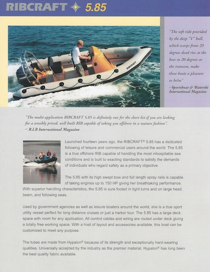 Ribcraft 5.85 Specification Brochure