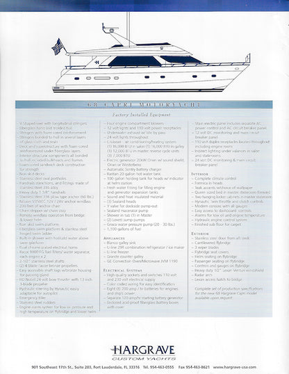 Hargrave 68 Motoryacht Brochure
