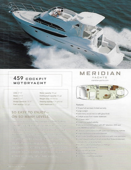 Meridian 459 Cockpit Motor Yacht Brochure