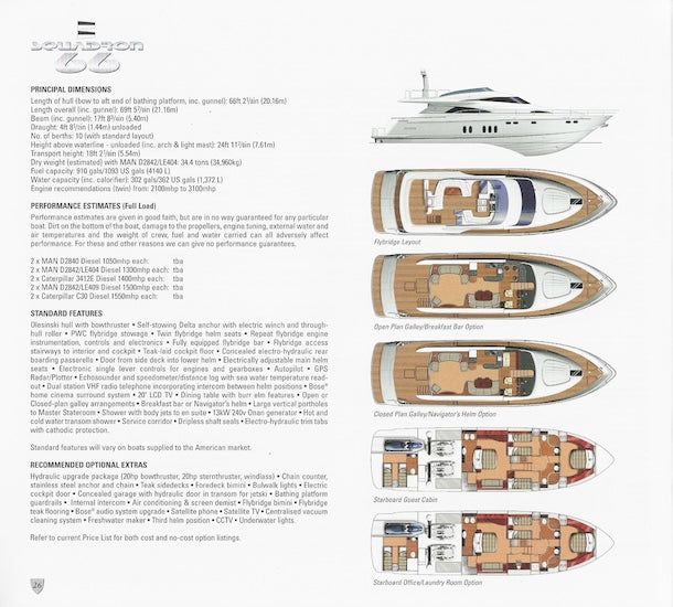 Fairline 2004 Specification Brochure