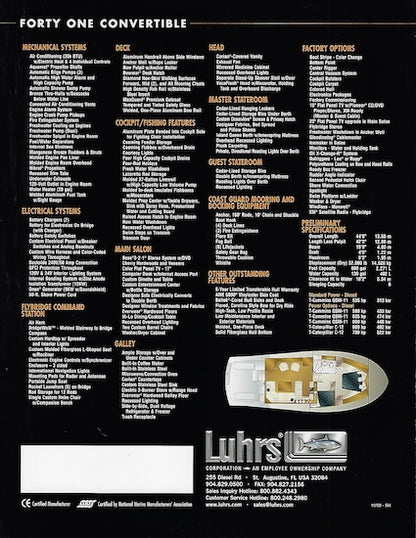 Luhrs 41 Convertible Launch Brochure