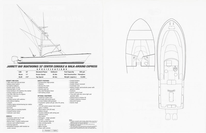 Jarrett Bay 32 Express Brochure