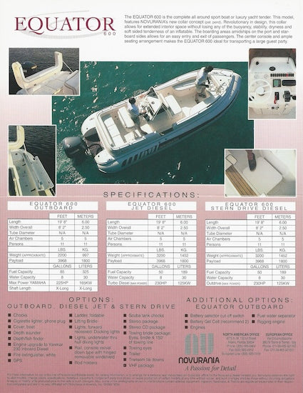 Novurania Equator 600 Brochure
