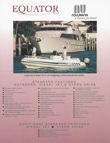Novurania Equator 600 Brochure
