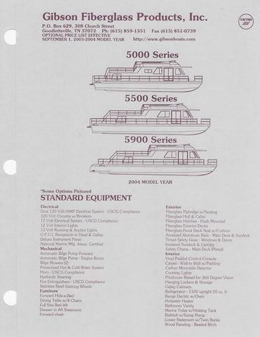 Gibson 5000/5500/5900 Series Specification Brochure