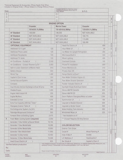 Gibson Standard Series Specification Brochure