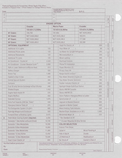 Gibson Classic Series Specification Brochure