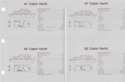 Gibson Cabin Yacht Series Specification Brochure