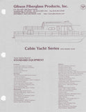 Gibson Cabin Yacht Series Specification Brochure