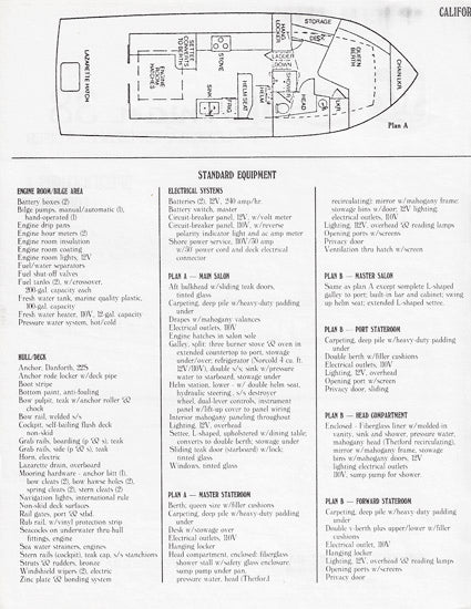 Wellcraft Californian 36 Trawler Specification Brochure