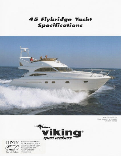 Viking Princess 45 Flybridge Specification Brochure
