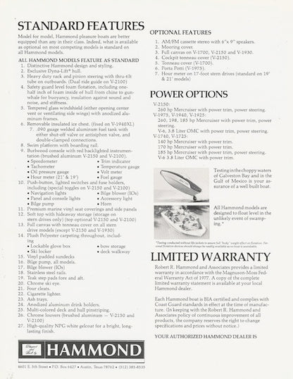 Hammond 1981 Abbreviated Brochure