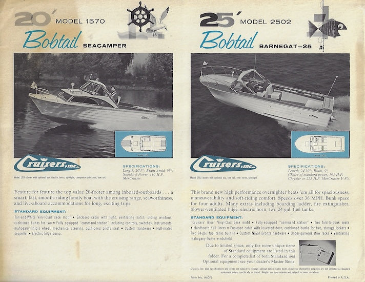 Cruisers 1963 Brochure – SailInfo I boatbrochure.com