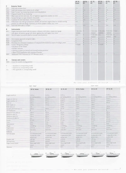 Linssen 50 SL Series Specification Brochure