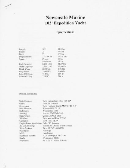 Newcastle Expedition Brochure Package