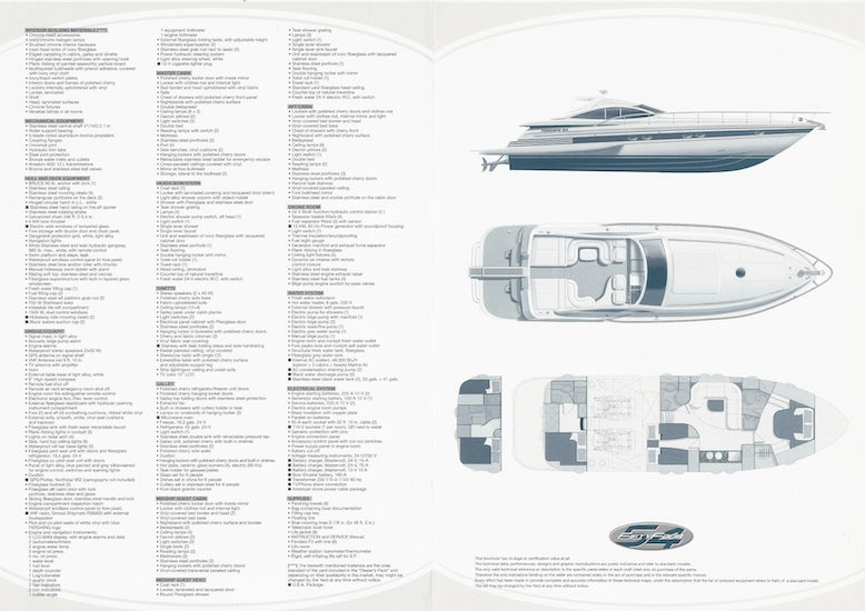 Pershing 54 USA Specification Brochure