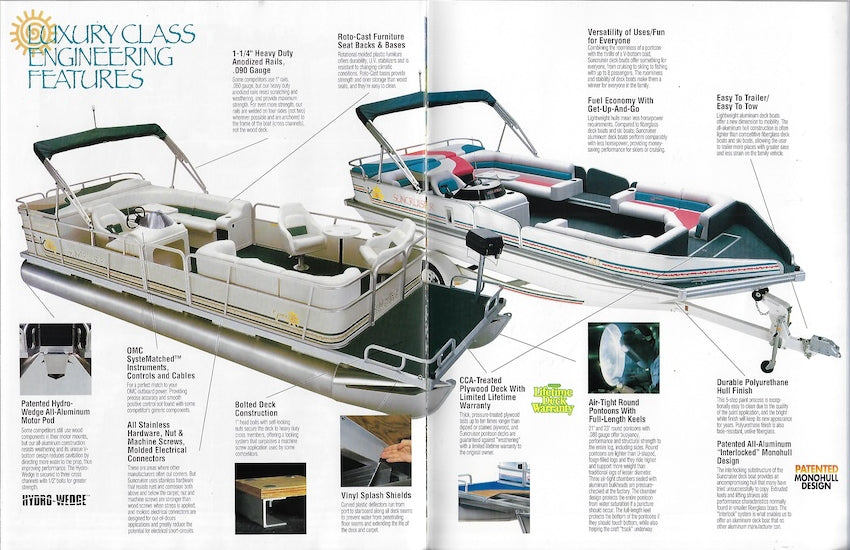 Lowe 1995 Suncruiser Pontoon & Deck Boat Brochure