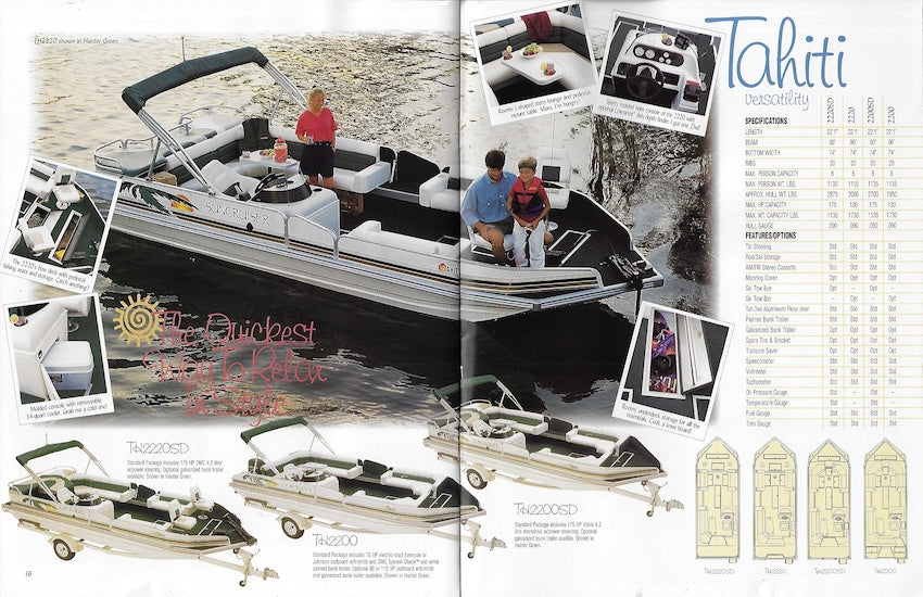 Lowe 1996 Suncruiser Pontoon & Deck Boat Brochure SailInfo I