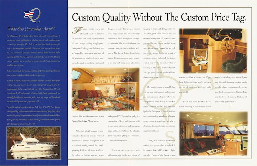 Queenship 40 Motor Yacht Brochure