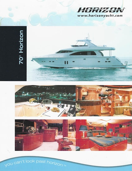 Horizon 70 Motor Yacht Specification Brochure