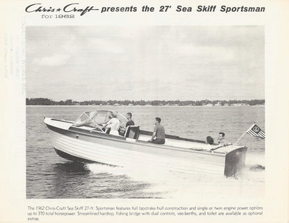 Chris Craft Sea Skiff 27 Sportsman Specification Brochure