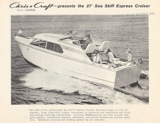 Chris Craft Sea Skiff 27 Express Cruiser Specification Brochure