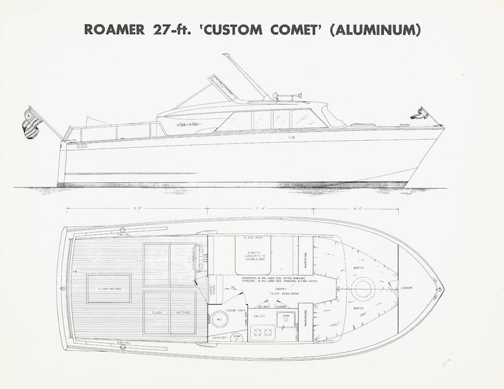 Chris Craft Roamer Custom Comet 27 Specification Brochure