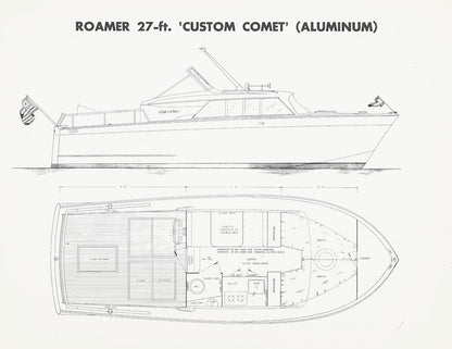 Chris Craft Roamer Custom Comet 27 Specification Brochure