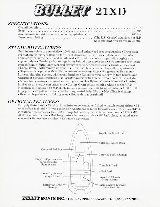 Bullet 21 XD Brochure