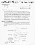 Bullet 20 Center Console Brochure