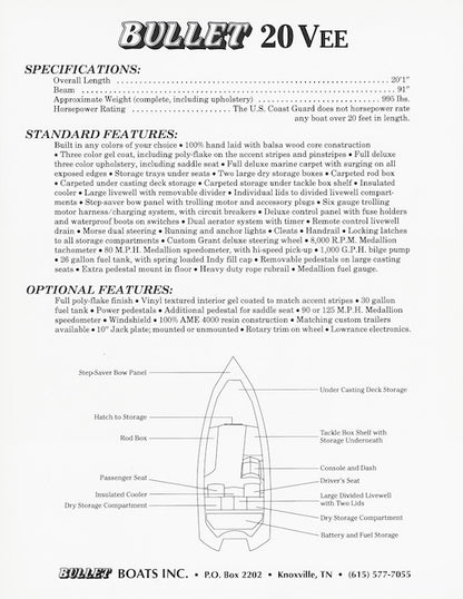 Bullet 20 Vee Brochure