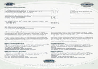 Pershing 52 Specification Brochure