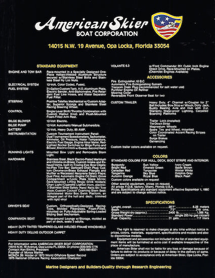 American Skier Volante 6.3 Brochure