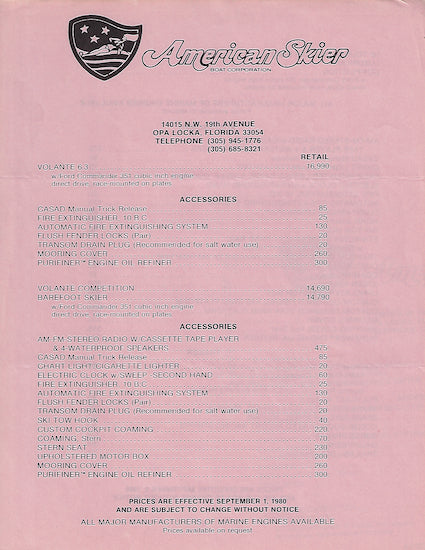 American Skier Volante 6.3 Brochure