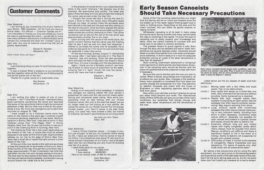 Coleman Waterline Newsletter