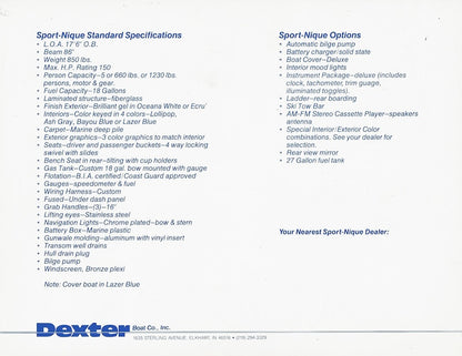 Dexter Sport-Nique Brochure