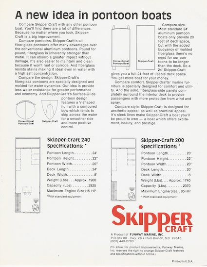 Skipper Craft Pontoon Brochure