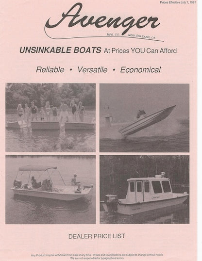 Avenger 1992 Price List