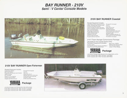 Avenger 1992 Bay Runner Brochure