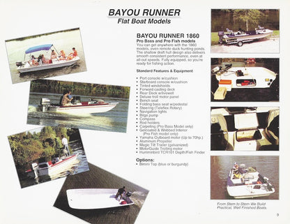 Avenger 1992 Bay Runner Brochure